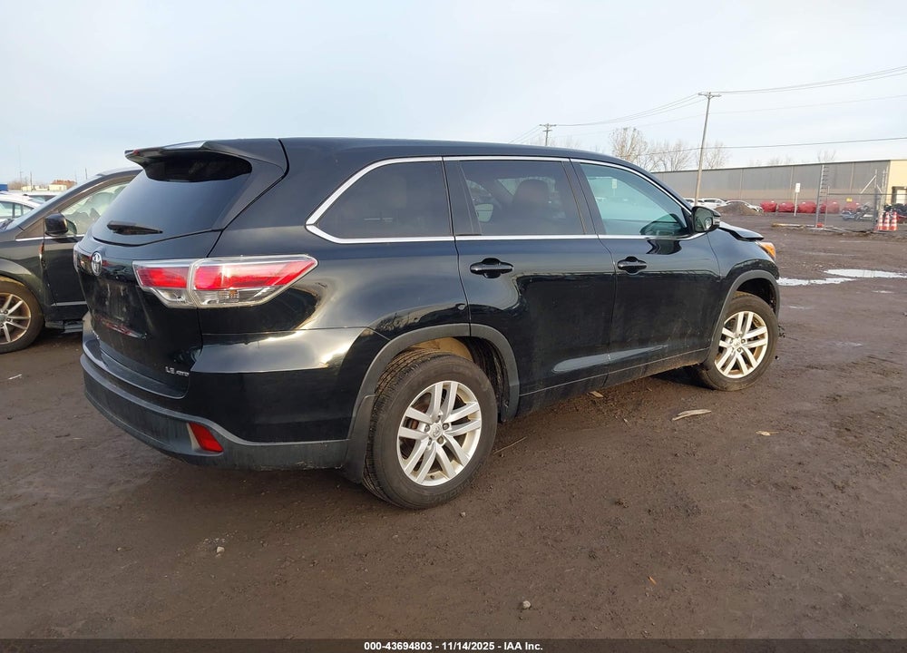 2014 TOYOTA HIGHLANDER VIN: 5TDBKRFH1ES062645