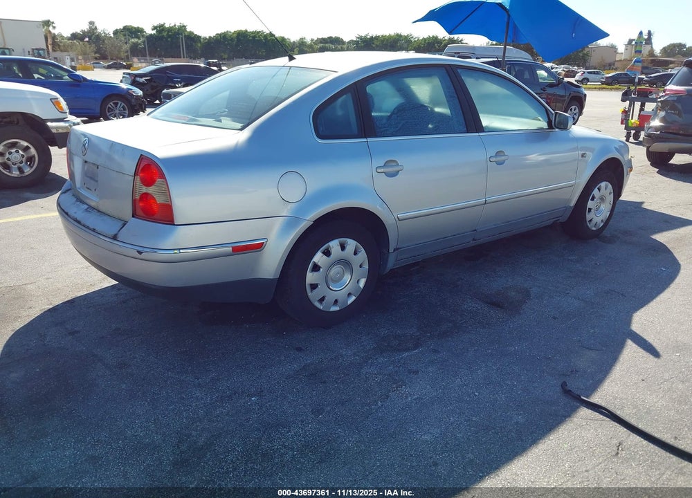 2002 VOLKSWAGEN PASSAT GLS VIN: WVWPD63B42P356464
