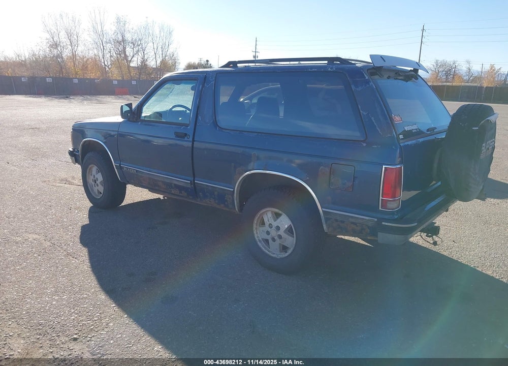 1991 CHEVROLET BLAZER S10 VIN: 1GNCT18Z0M0116704