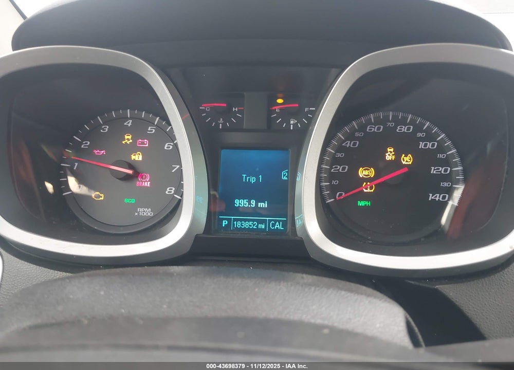 2012 CHEVROLET EQUINOX VIN: 2GNALDEKXC1190483