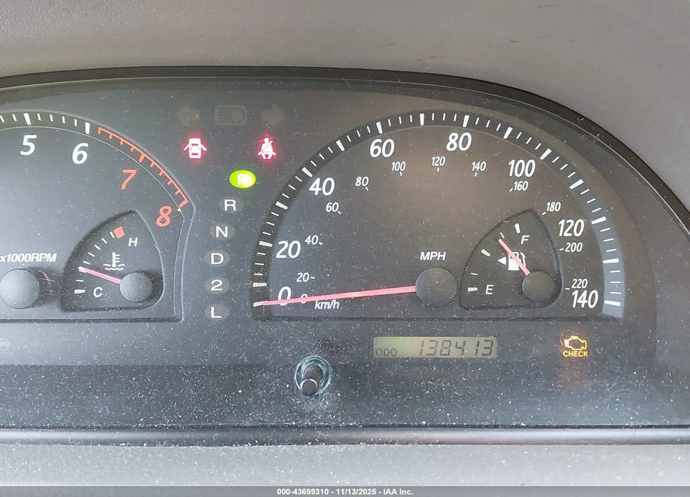 2003 TOYOTA CAMRY LE VIN: 4T1BE32K63U247154