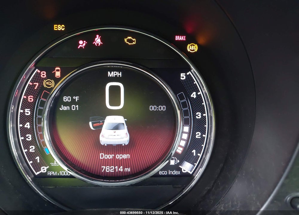 2015 FIAT 500 ABARTH VIN: 3C3CFFFH1FT663315