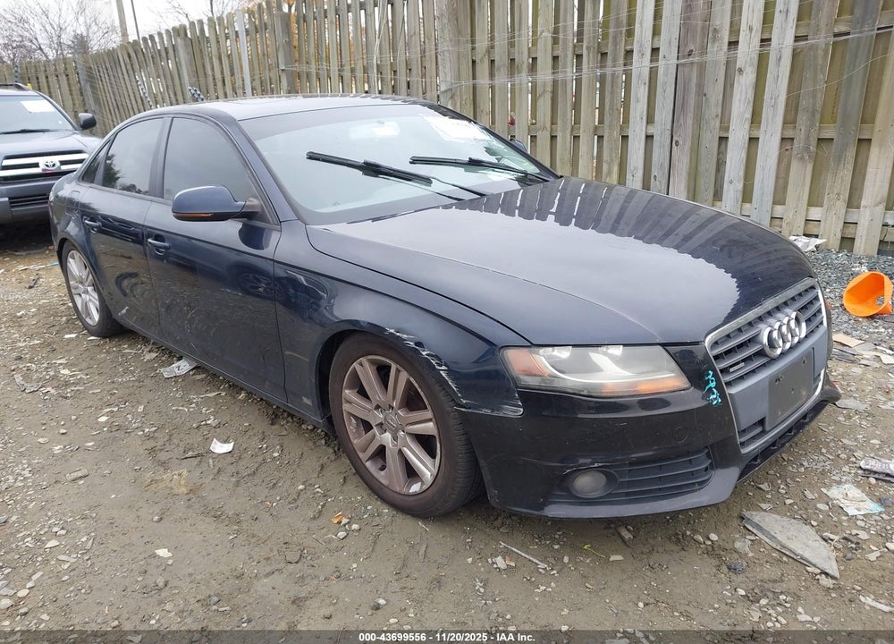 2011 AUDI A4 2.0T PREMIUM VIN: WAUBFAFL4BN022021