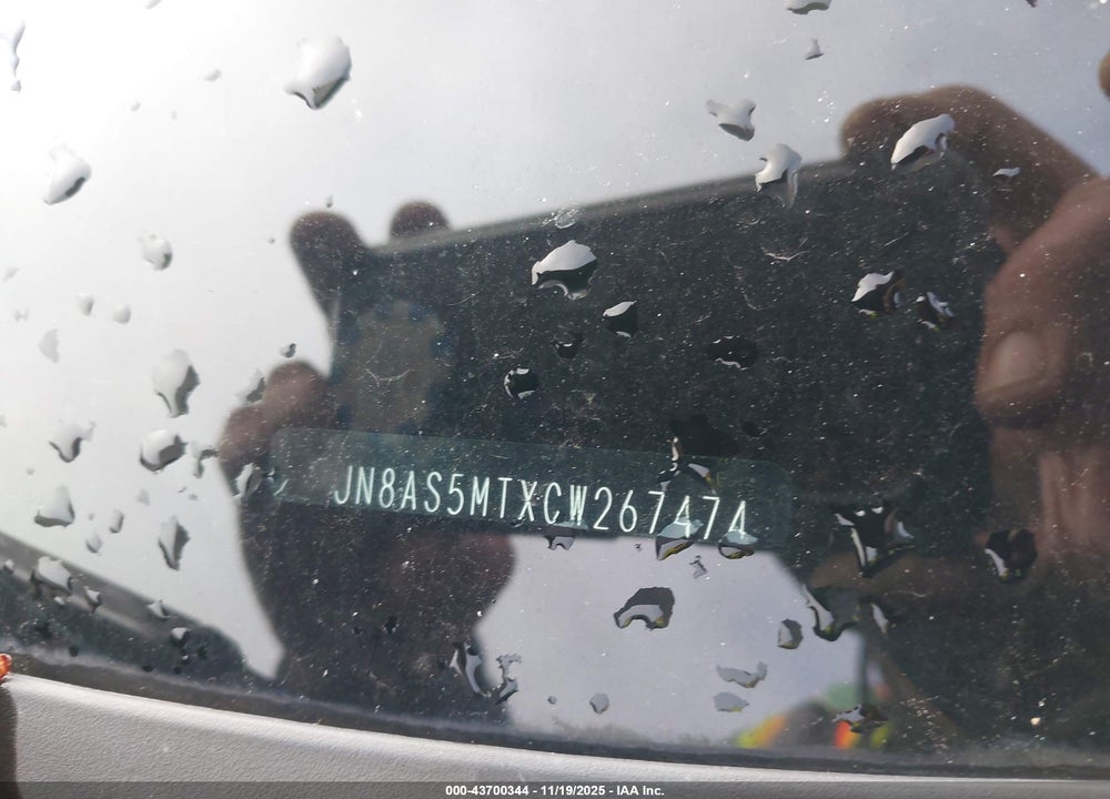 2012 NISSAN ROGUE VIN: JN8AS5MTXCW267474