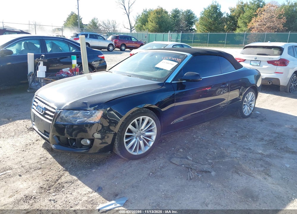 2012 AUDI A5 2.0T PREMIUM VIN: WAULFAFH3CN004918