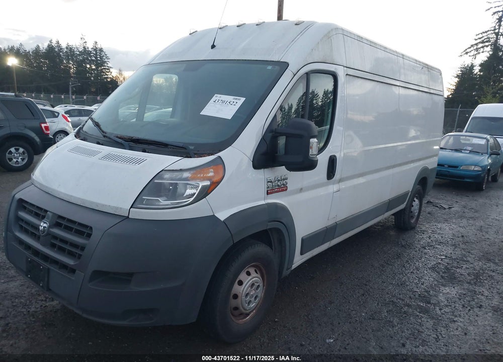 2017 RAM PROMASTER 2500 HIGH ROOF 159 WB VIN: 3C6TRVDGXHE544121