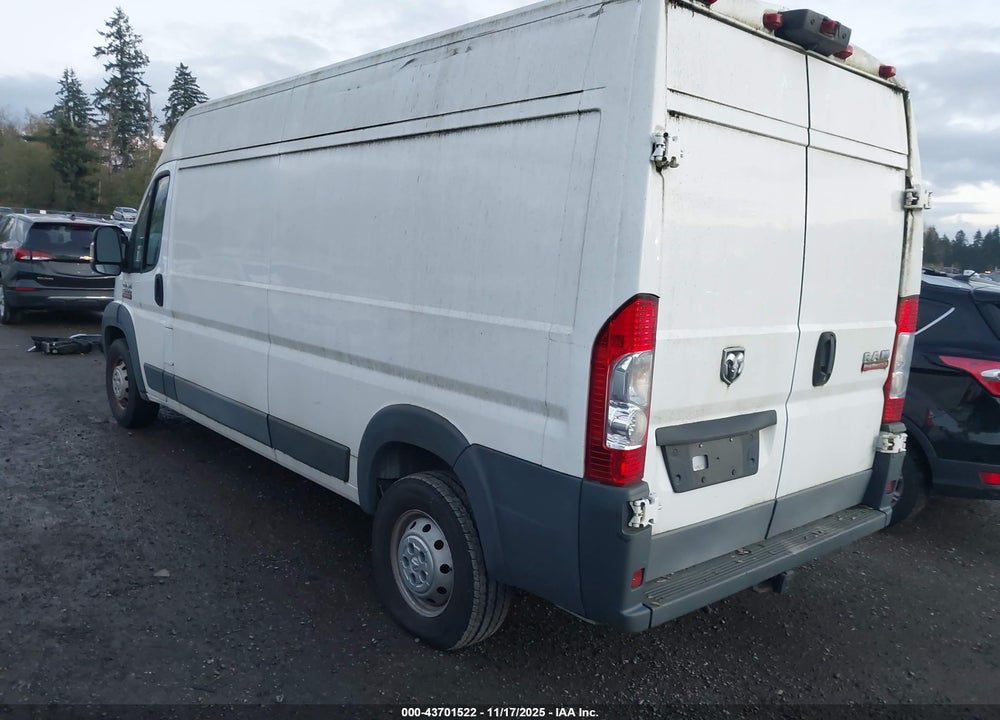 2017 RAM PROMASTER 2500 HIGH ROOF 159 WB VIN: 3C6TRVDGXHE544121