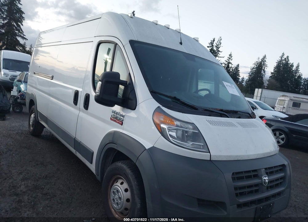 2017 RAM PROMASTER 2500 HIGH ROOF 159 WB VIN: 3C6TRVDGXHE544121