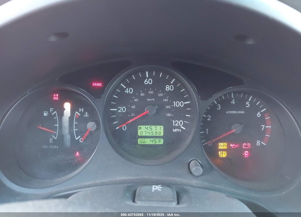 2004 SUBARU FORESTER 2.5X VIN: JF1SG636X4H719633
