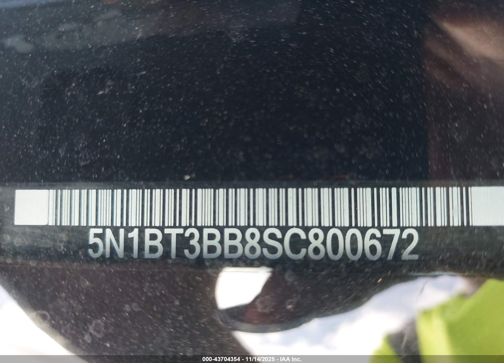 2025 NISSAN ROGUE VIN: 5N1BT3BB8SC800672