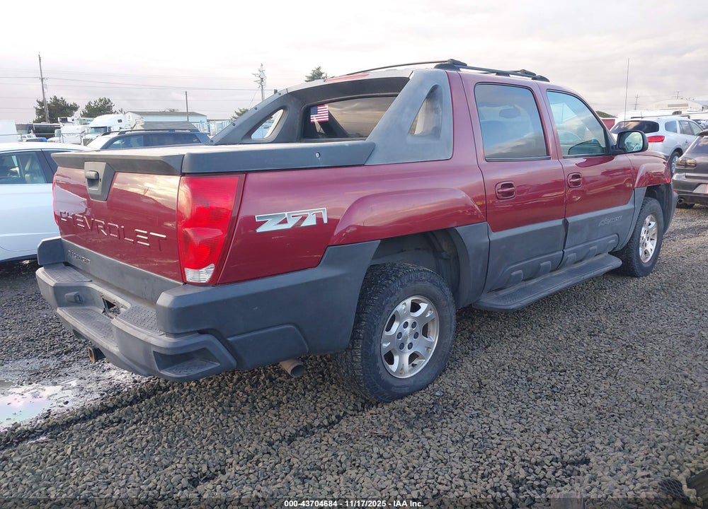 2004 CHEVROLET AVALANCHE 1500 VIN: 3GNEK12T14G167876