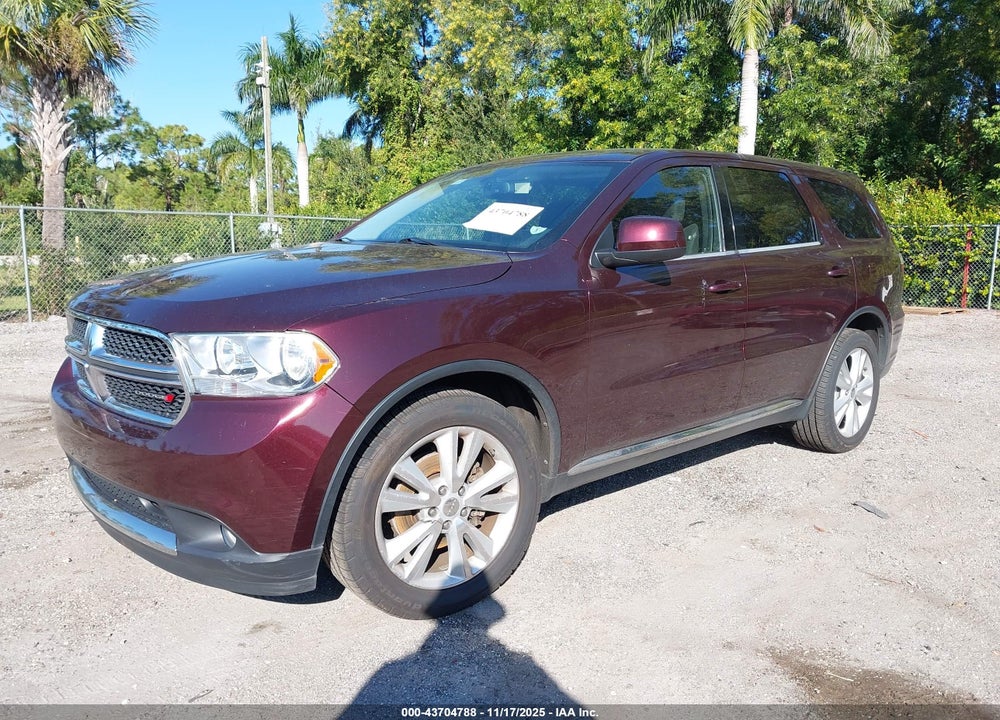 2012 DODGE DURANGO SXT VIN: 1C4RDHAG2CC321725