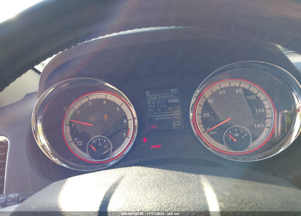2012 DODGE DURANGO SXT VIN: 1C4RDHAG2CC321725