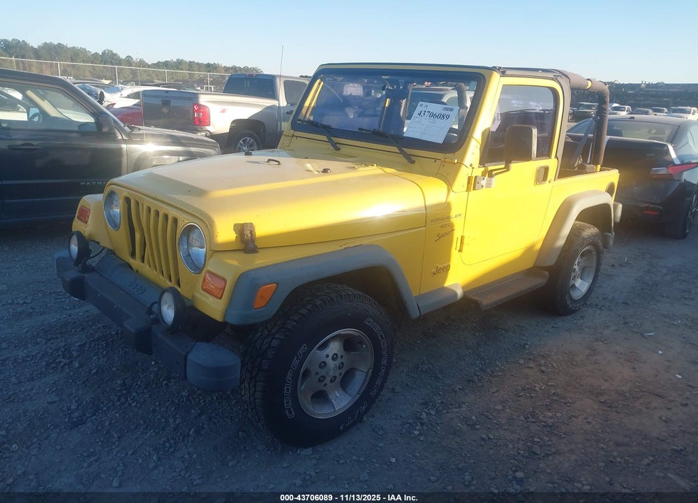 2000 JEEP WRANGLER SPORT VIN: 1J4FA49S5YP772607