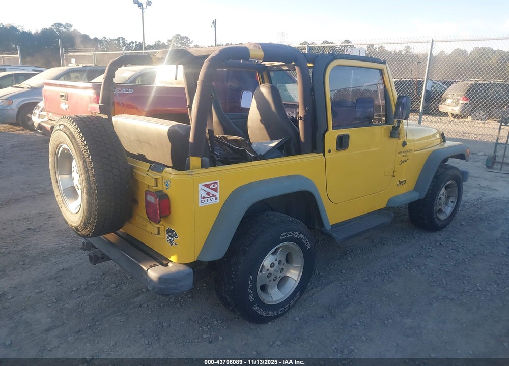 2000 JEEP WRANGLER SPORT VIN: 1J4FA49S5YP772607