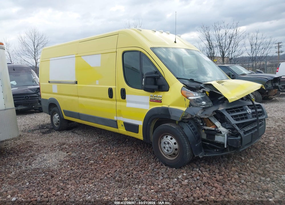 2018 RAM PROMASTER 2500 HIGH ROOF 159 WB VIN: 3C6TRVDG8JE145889