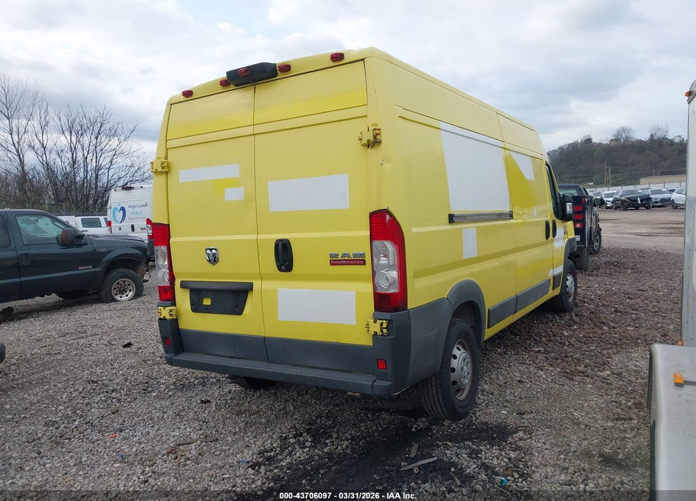 2018 RAM PROMASTER 2500 HIGH ROOF 159 WB VIN: 3C6TRVDG8JE145889
