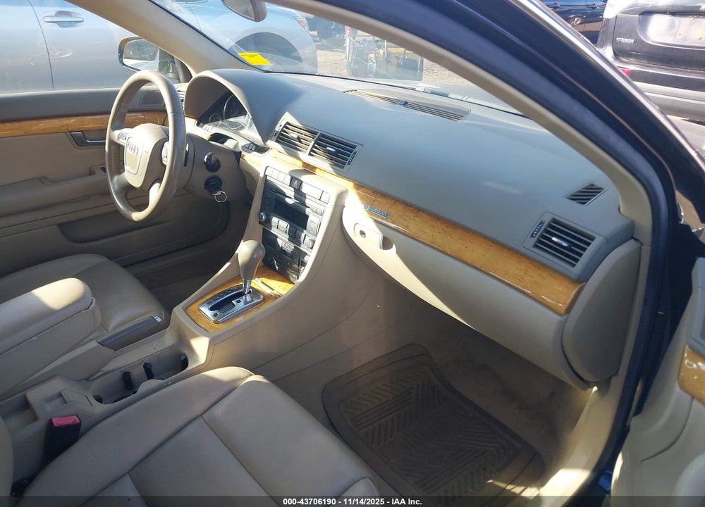 2008 AUDI A4 2.0T VIN: WAUDF78EX8A022101