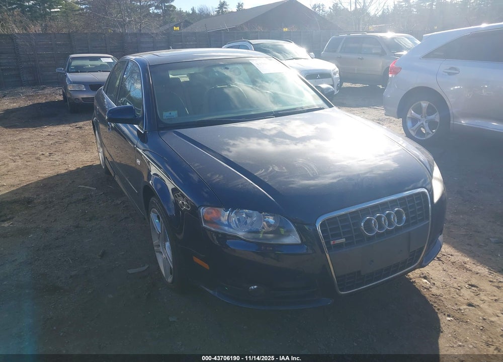 2008 AUDI A4 2.0T VIN: WAUDF78EX8A022101