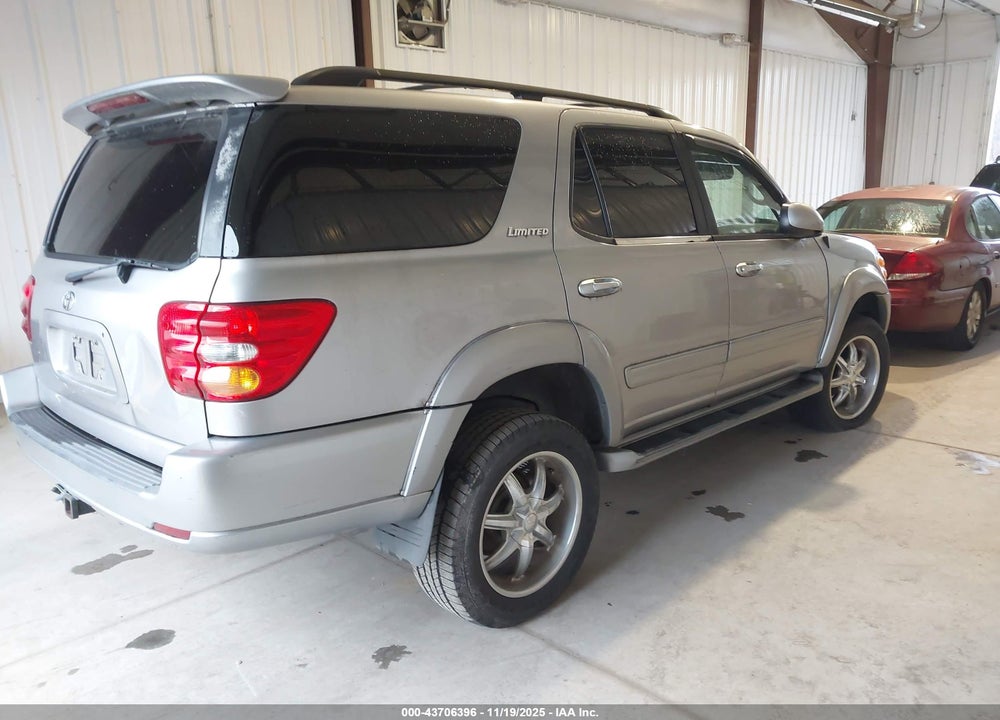 2001 TOYOTA SEQUOIA LIMITED V8 VIN: 5TDBT48A21S004330