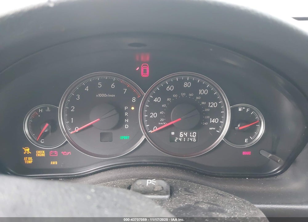 2009 SUBARU OUTBACK 2.5I VIN: 4S4BP61C897314706