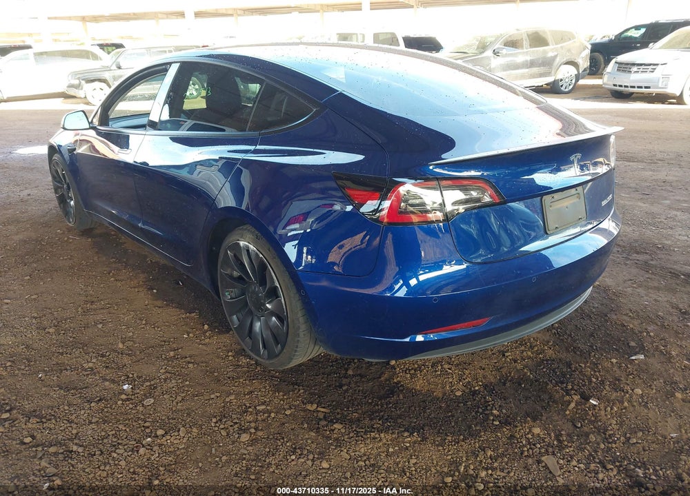 2022 TESLA MODEL 3 PERFORMANCE DUAL MOTOR ALL-WHEEL DRIVE VIN: 5YJ3E1EC7NF202513