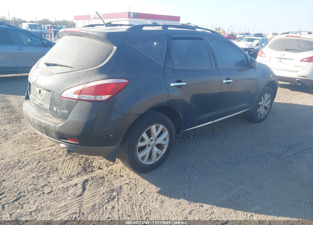 2012 NISSAN MURANO SL VIN: JN8AZ1MW2CW224973