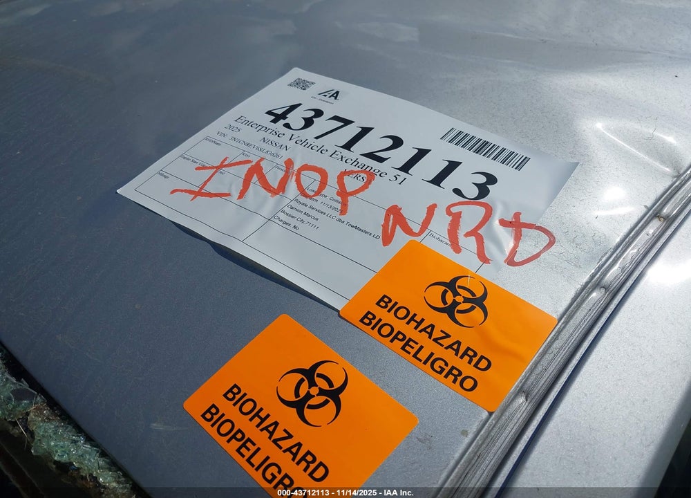 2025 NISSAN VERSA VIN: 3N1CN8EV6SL836261