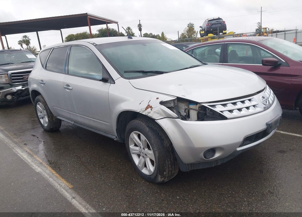 2006 NISSAN MURANO S VIN: JN8AZ08W86W514529