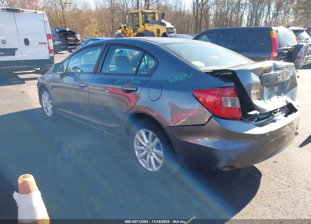 2012 HONDA CIVIC EX VIN: 19XFB2F81CE318377