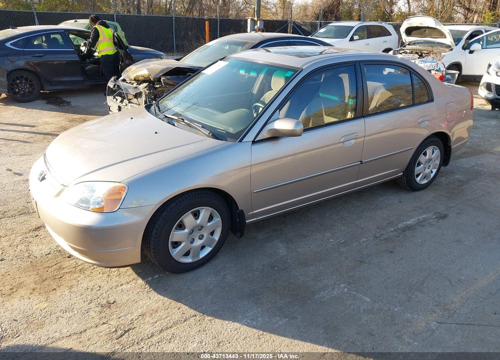 2002 HONDA CIVIC EX VIN: 1HGES26742L056848