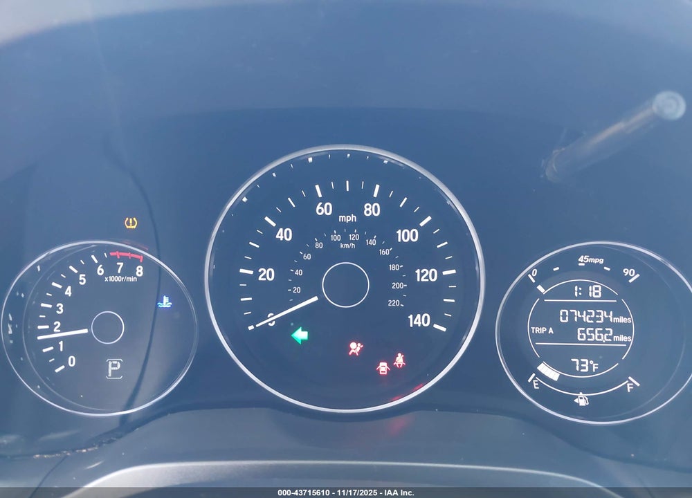 2018 HONDA HR-V EX-L VIN: 3CZRU6H78JM704505