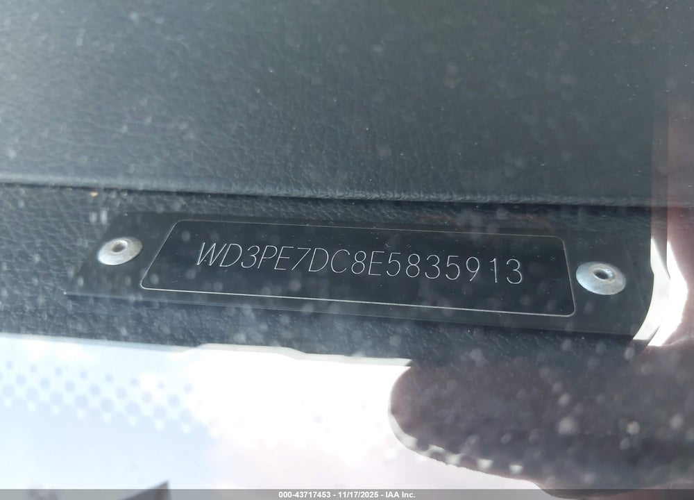2014 MERCEDES-BENZ SPRINTER 2500 NORMAL ROOF VIN: WD3PE7DC8E5835913