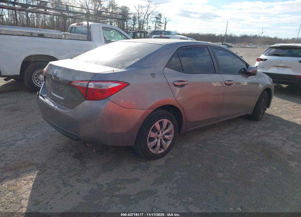 2016 TOYOTA COROLLA LE VIN: 2T1BURHE4GC566437