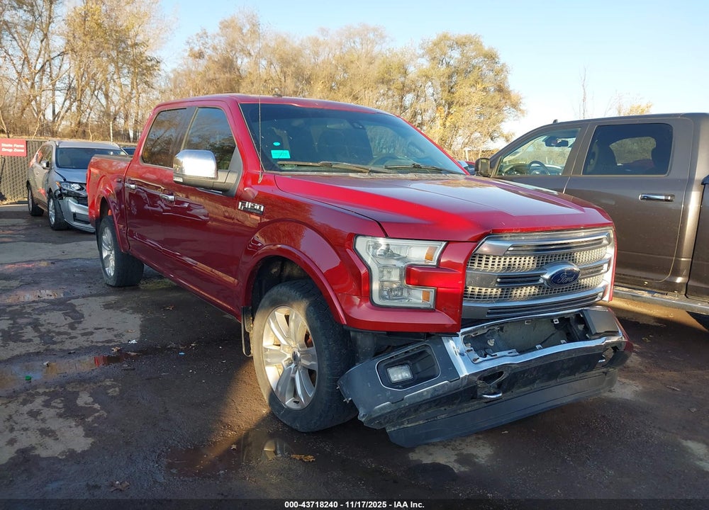 2016 FORD F-150 PLATINUM VIN: 1FTEW1EF4GFA59504