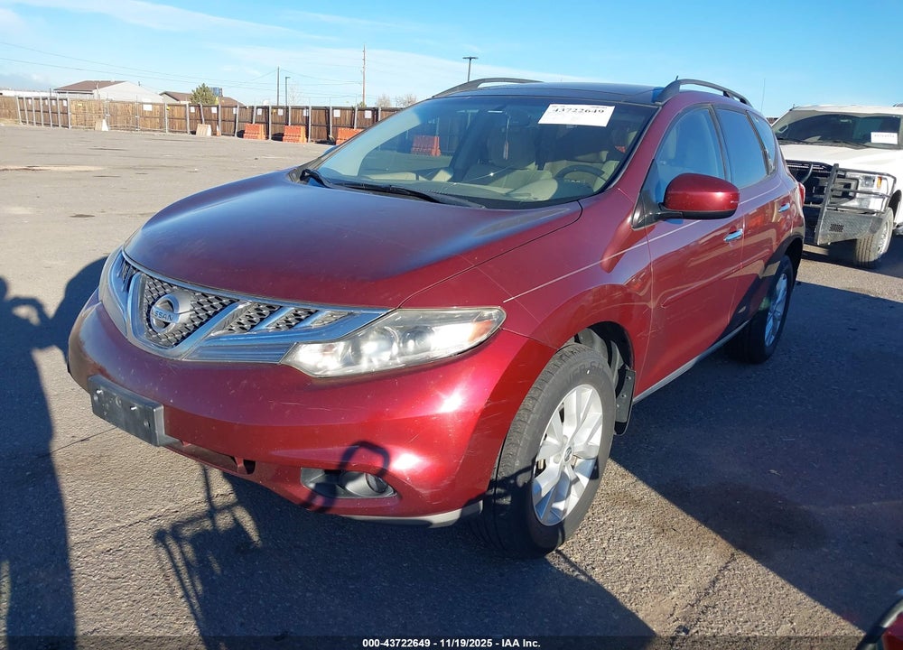 2012 NISSAN MURANO SV VIN: JN8AZ1MW1CW223992