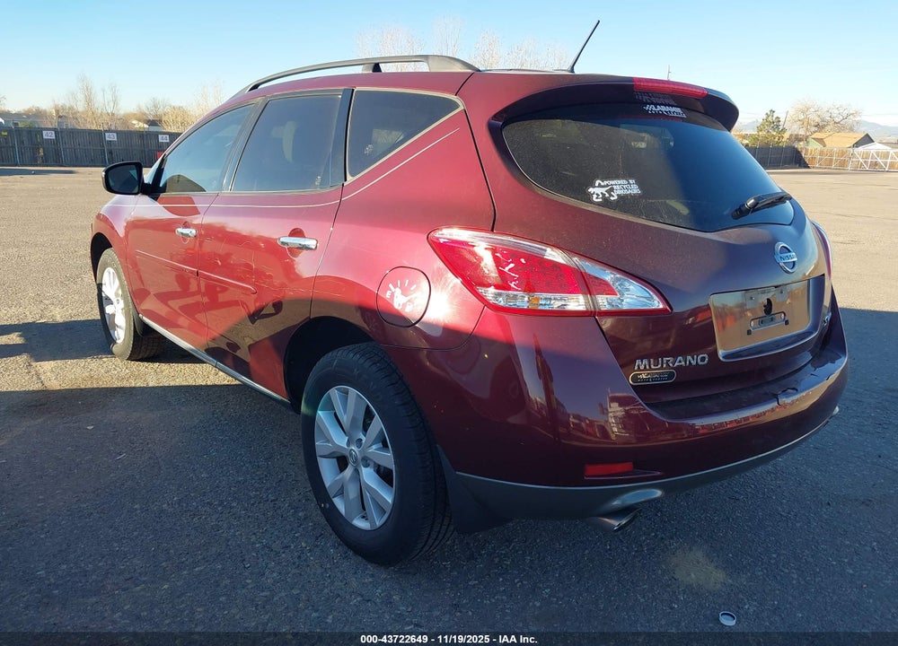 2012 NISSAN MURANO SV VIN: JN8AZ1MW1CW223992