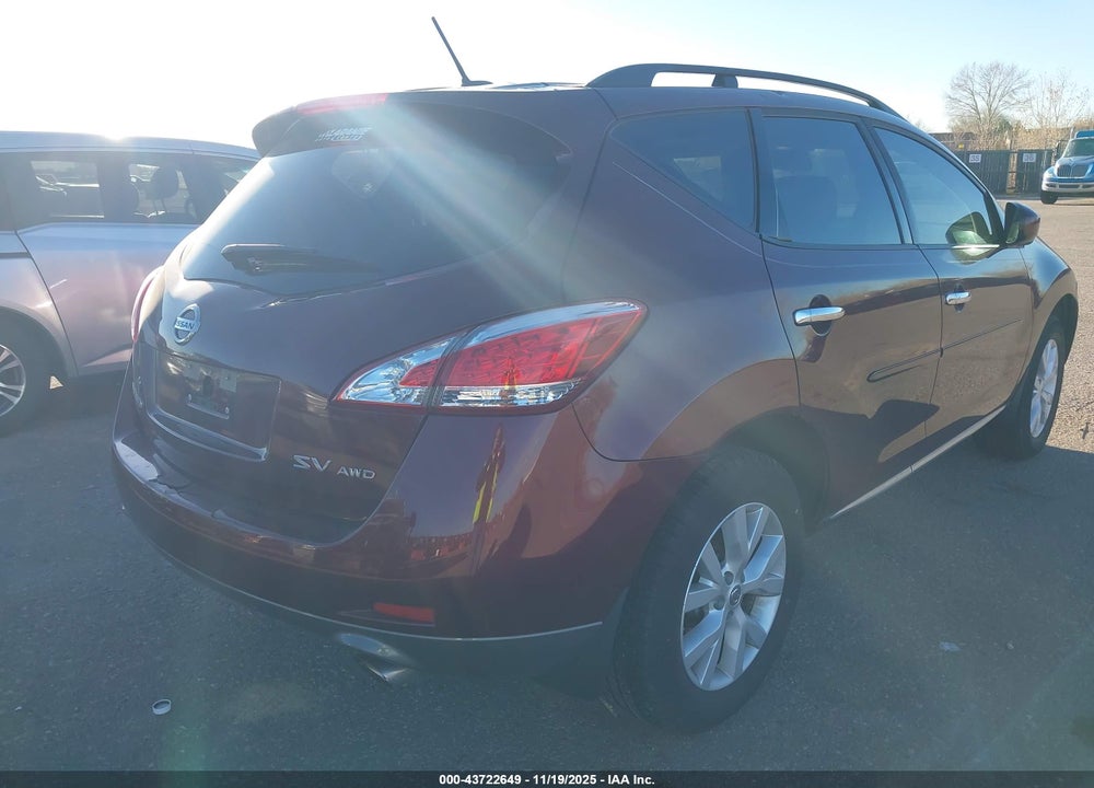 2012 NISSAN MURANO SV VIN: JN8AZ1MW1CW223992