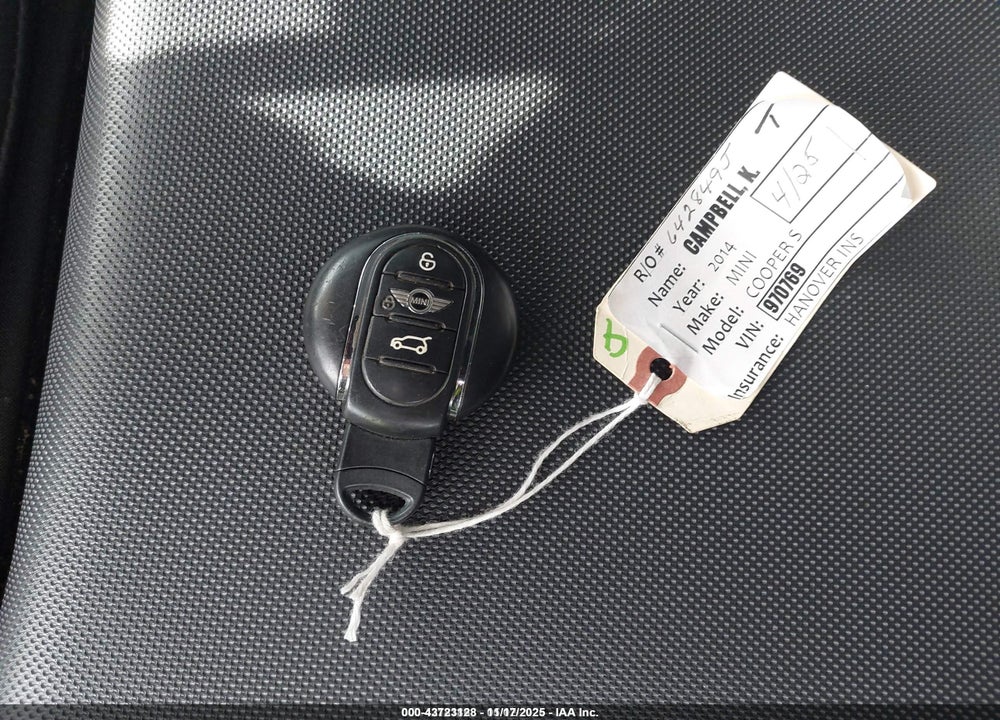 2014 MINI HARDTOP COOPER S VIN: WMWXM7C55ET970769