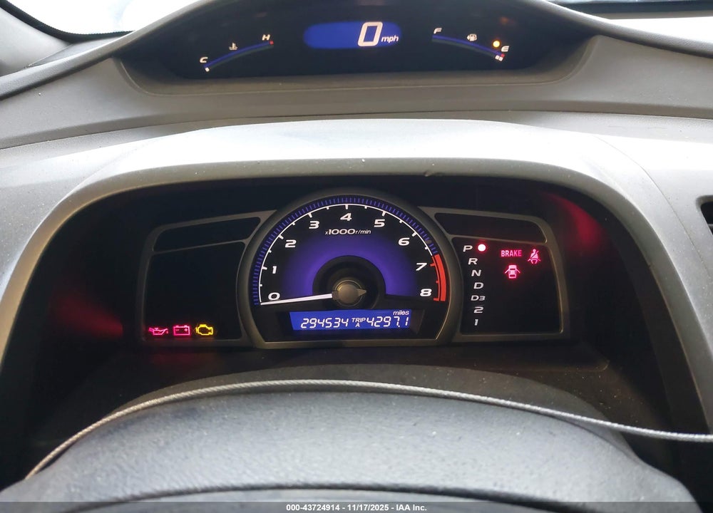 2009 HONDA CIVIC LX VIN: 1HGFA16519L022859