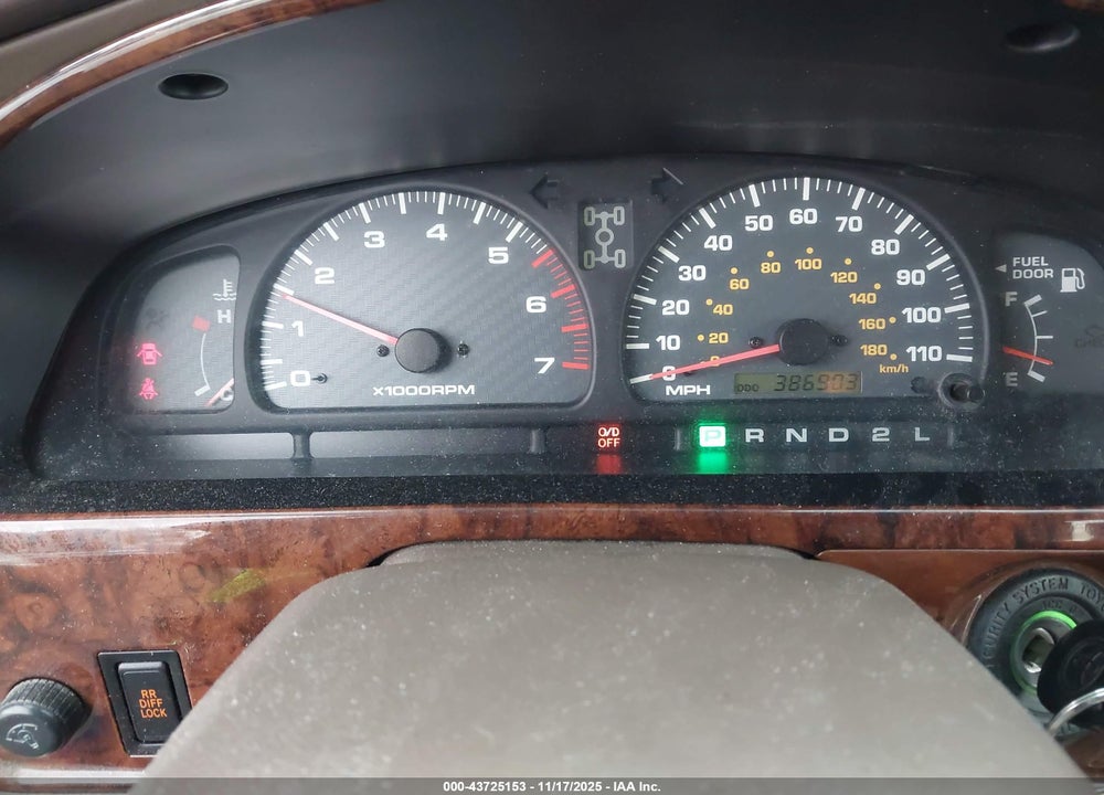 1999 TOYOTA 4RUNNER LIMITED V6 VIN: JT3HN87R1X0199274