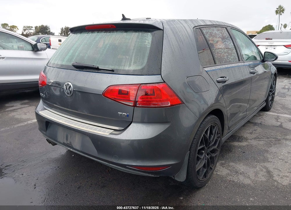 2015 VOLKSWAGEN GOLF TDI S 4-DOOR VIN: 3VW2A7AU8FM021293