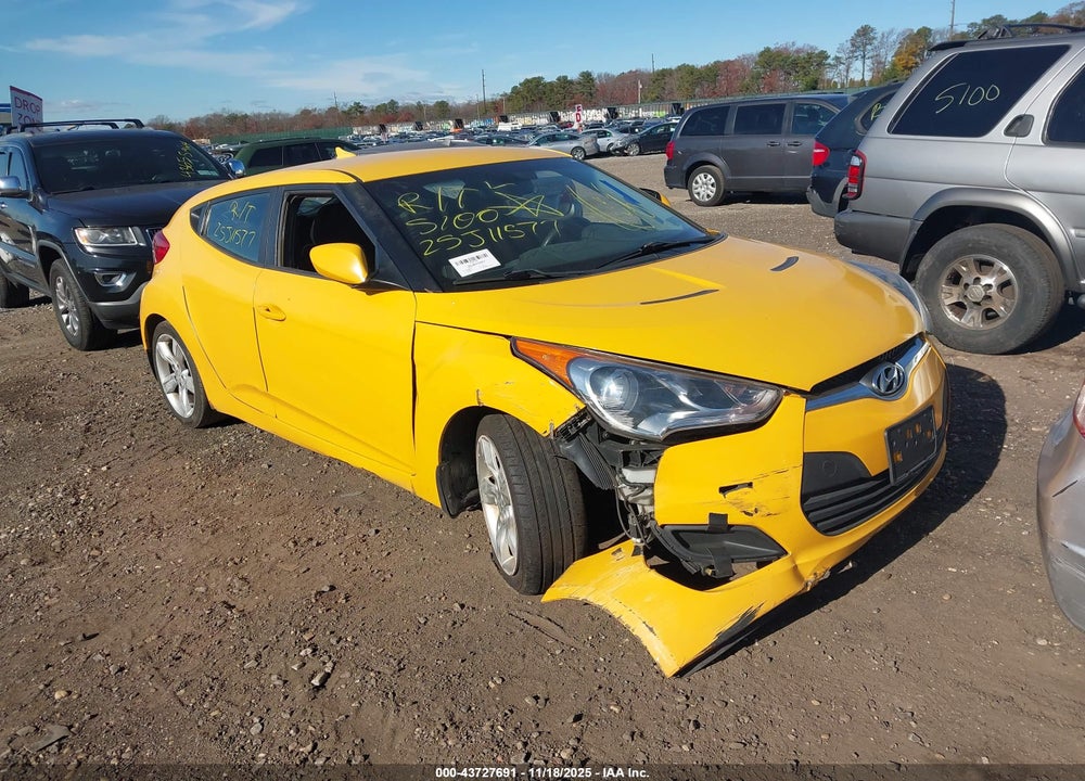 2012 HYUNDAI VELOSTER BASE W/BLACK VIN: KMHTC6AD1CU046678