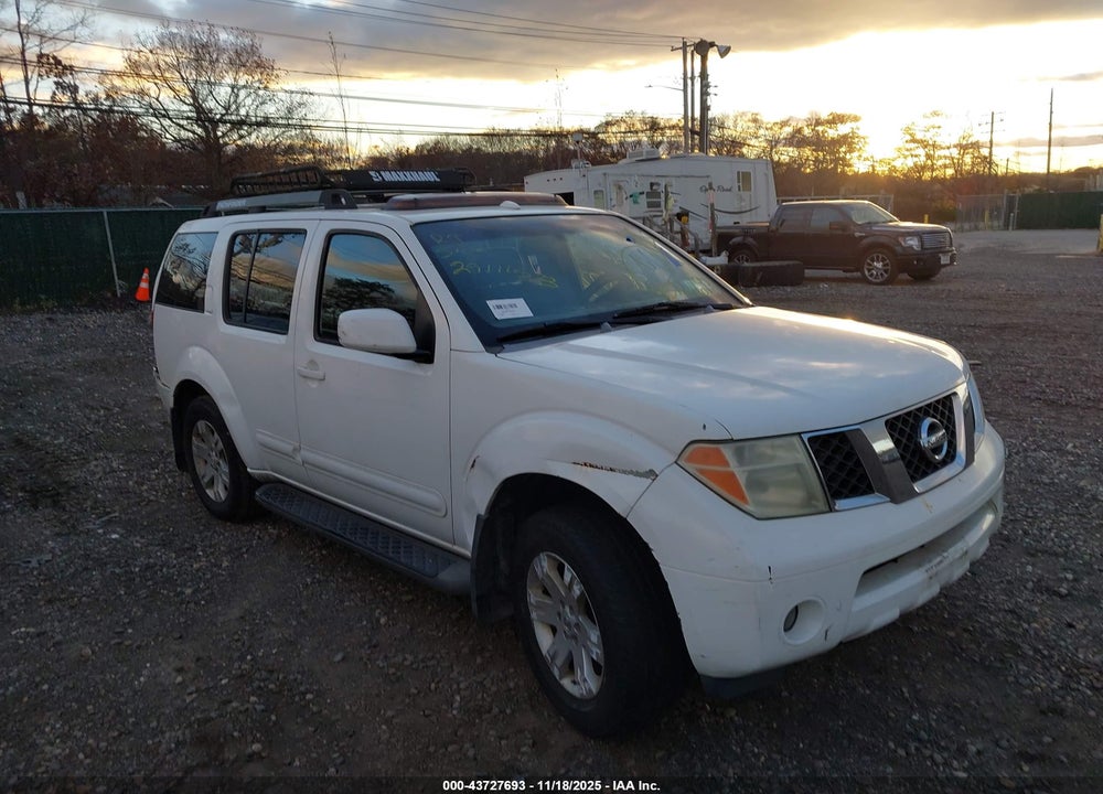 2007 NISSAN PATHFINDER LE VIN: 5N1AR18U97C619711