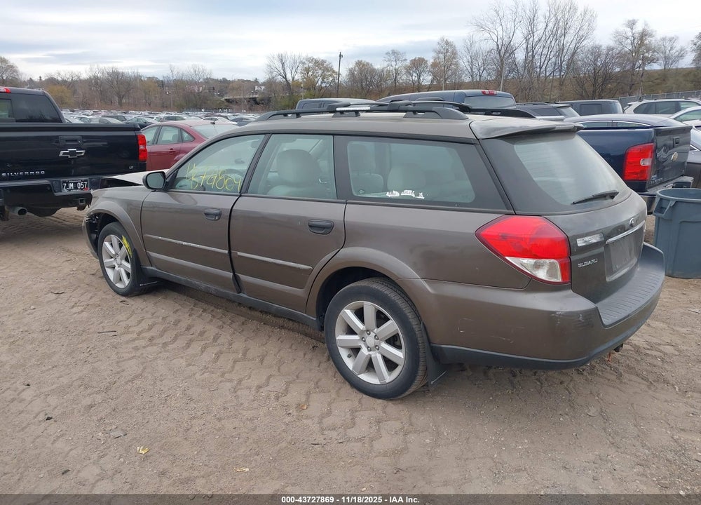 2009 SUBARU OUTBACK 2.5I VIN: 4S4BP61C897324507