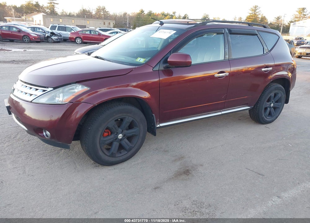 2007 NISSAN MURANO SL VIN: JN8AZ08W17W660644