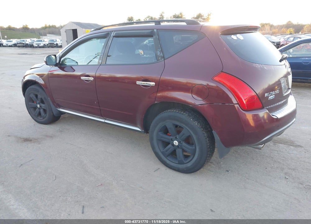 2007 NISSAN MURANO SL VIN: JN8AZ08W17W660644