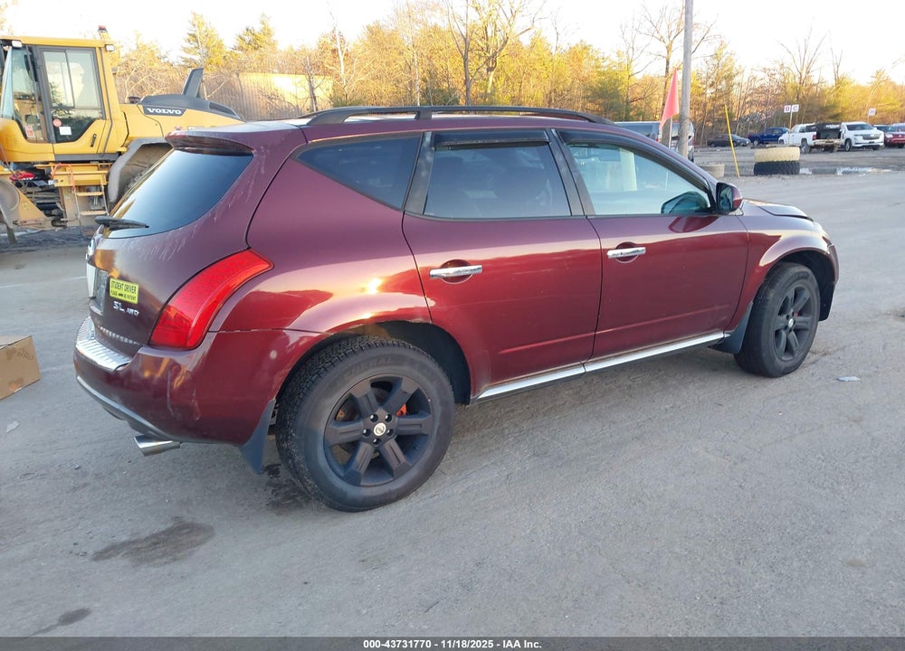 2007 NISSAN MURANO SL VIN: JN8AZ08W17W660644