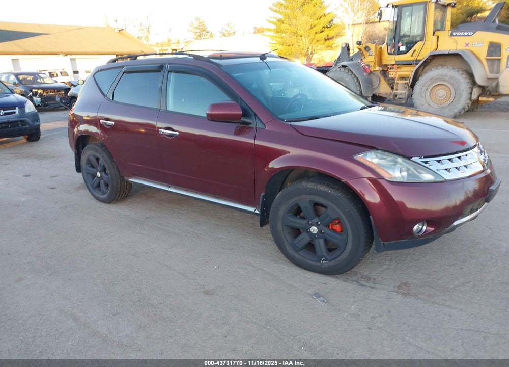 2007 NISSAN MURANO SL VIN: JN8AZ08W17W660644