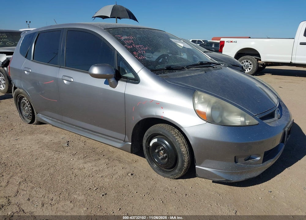 2007 HONDA FIT SPORT VIN: JHMGD38637S031785